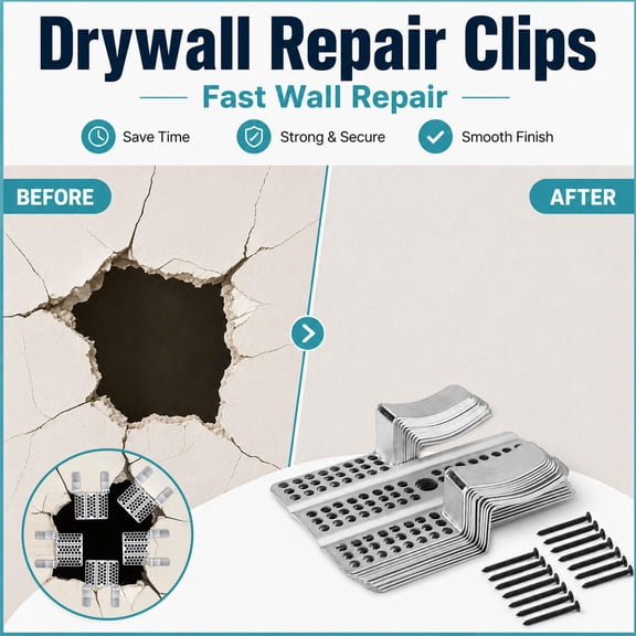 Picture Hangers for Drywall, Heavy Duty Picture Hangers, Metal Clips for Hanging, Picture Hanging Hardware with 12 Drywall Fastener Clips and 24 Screws for Wall Mounting Decor,