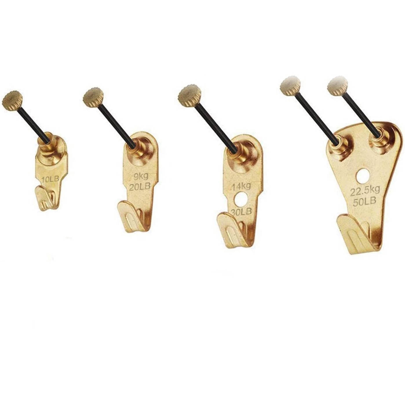 Picture Hangers, Picture Hooks with Nails, Picture Hanging Kit, Wall Hangers for Drywall and Wooden Wall