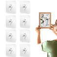 thumbnail image 1 of Picture Hangers Without Nails, 20 Ibs Load Heavy Duty Self Adhesive Wall Hooks No Drill Hooks for Hanging, Upgraded Picture Hangers Without Nails Nail Free Wall Hangers for Home (2.36" × 2.36", 8pcs), 1 of 6