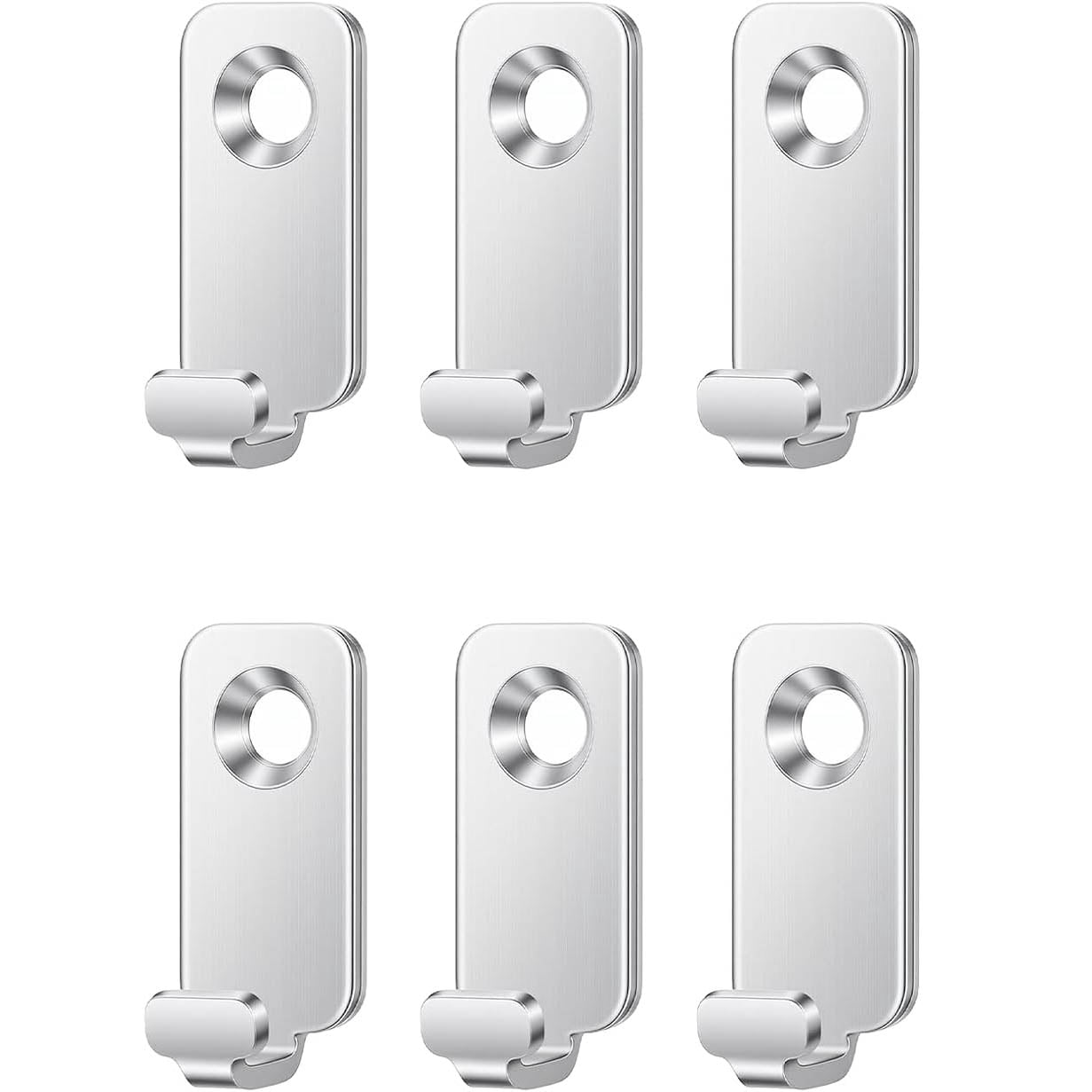 Picture Hanging Hardware, Silver J Hooks for Hanging Heavy Duty Hanger Stainless Steel Wall Mounted Hooks for Mirror Picture Frames