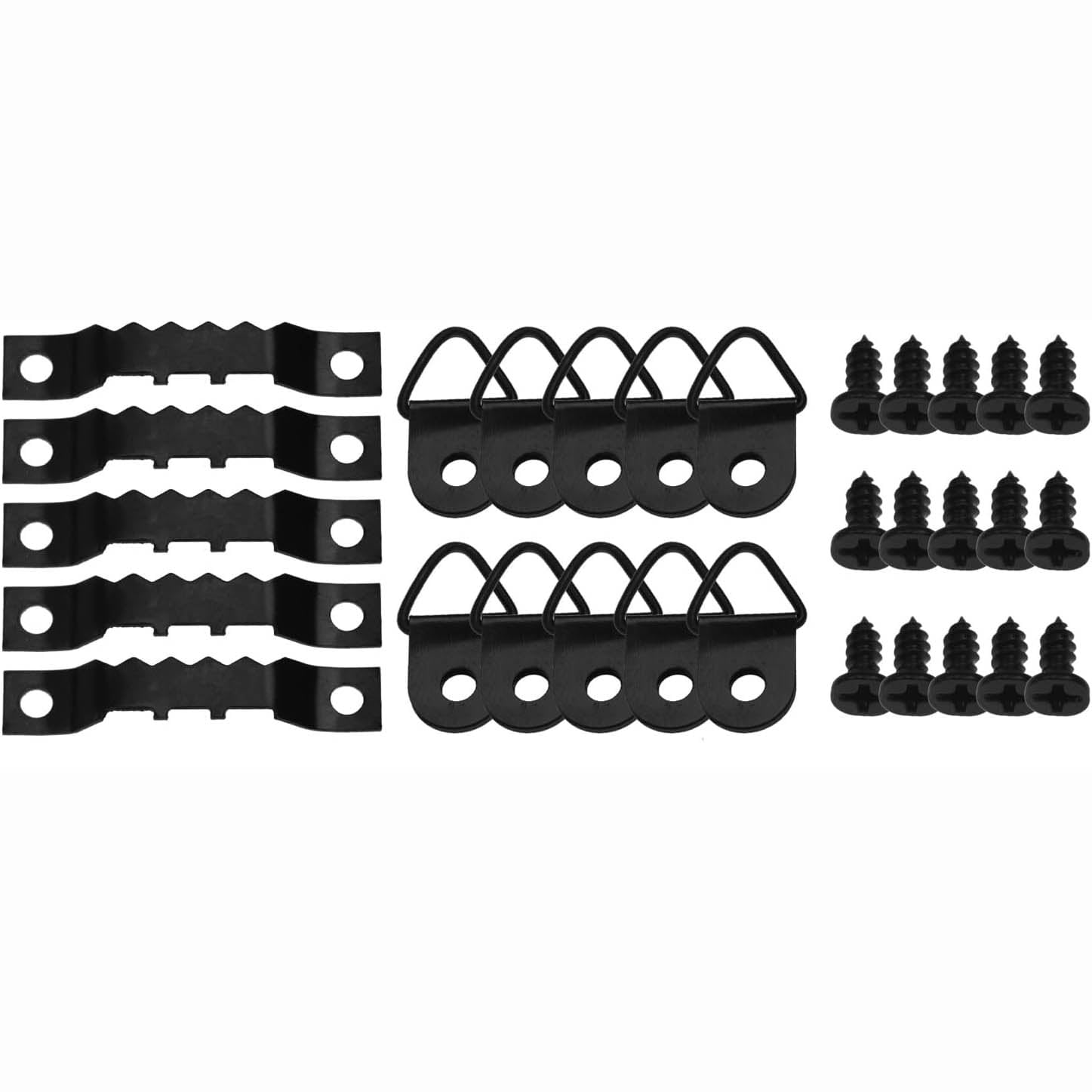 Picture Hanging Kit Heavy Duty Picture Hangers with Screws Black Picture Frame Mounting Hardware Hanging Tool