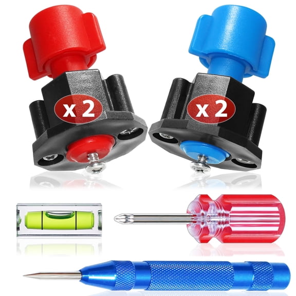 Picture Hanging Kit with Level, Red & Blue-1, for mounting photos, mirrors, and art
