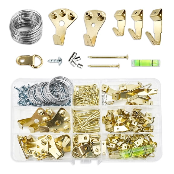 Picture Hanging Kits 230pcs, Heavy Duty Picture Hangers for Drywall, Picture Hooks, Picture Hooks for Hanging Mirrors, Picture Frame Hangers with Nails, Hanging Wires, etc