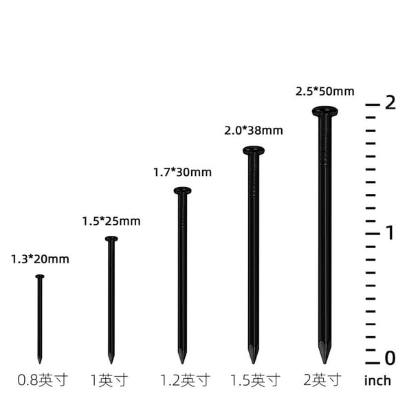 Picture Hanging Nails, Woodworking Nails and Wall Nails for Hanging Frames, Artwork, DIY Projects, Round Head Iron Nails for Secure Mounting on Wood, Drywall, Concrete (1 PC, 0.8 inches)