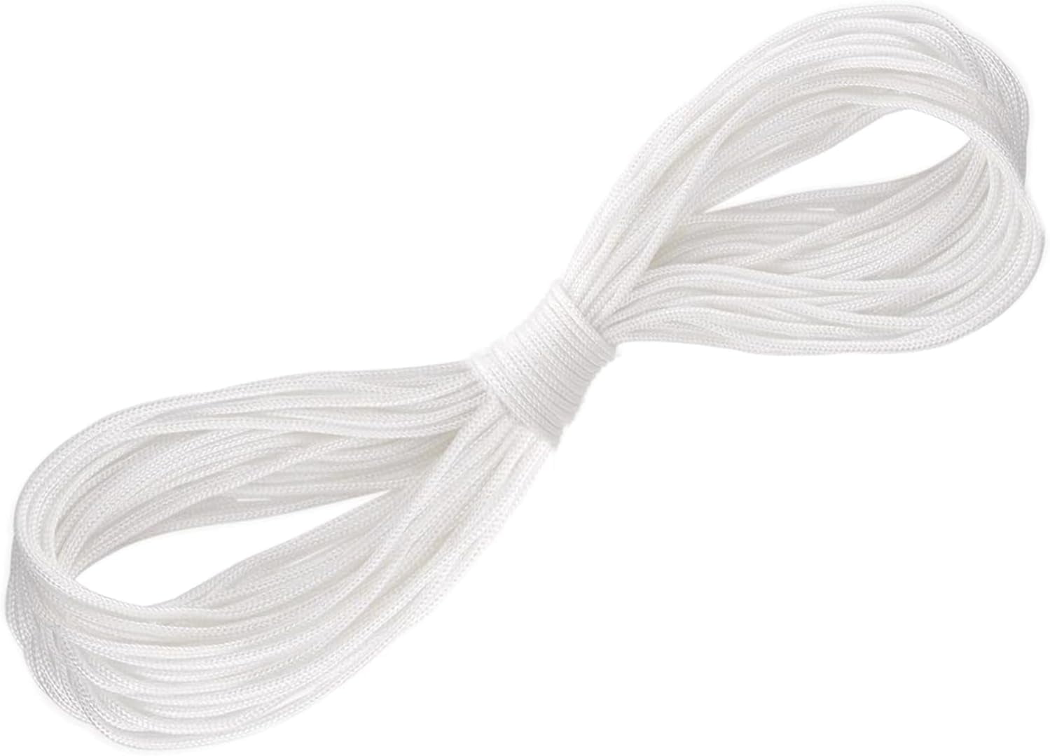 Picture Hanging String Cord 20M × 4mm Heavy Duty Braided Nylon Cord Rope White Strong String for Hanging Mirror Frame Photo Paintings