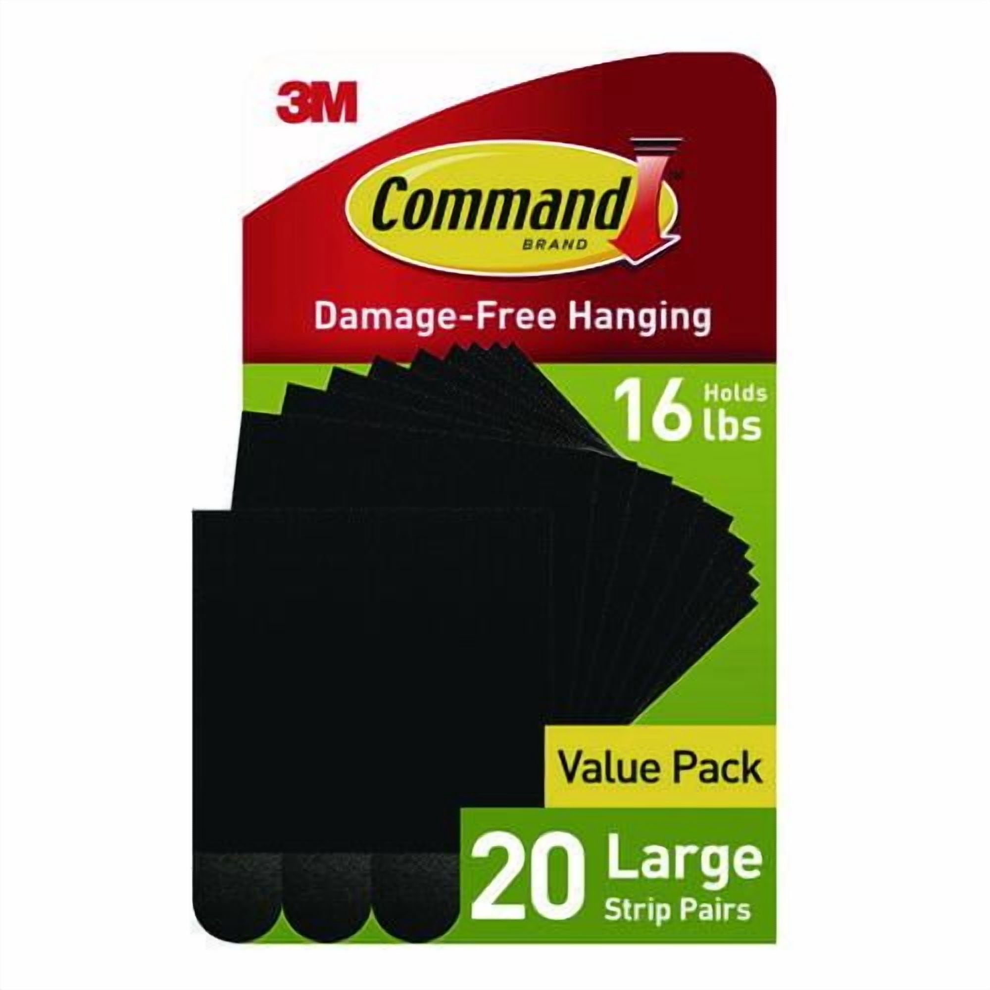 Picture Hanging Strips, Large, Removable, Holds up to 16 lbs per 4 Pairs, 20 Strip Pairs/Pack | Bundle of 5