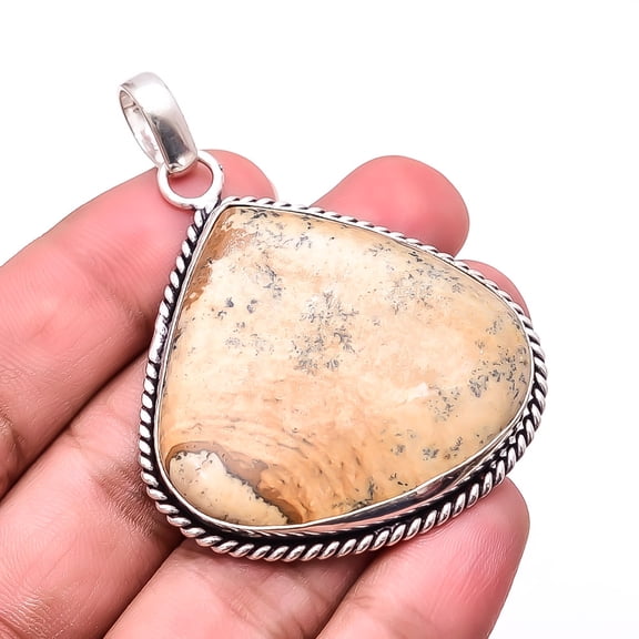 Picture Jasper - Oregon Designer Handmade 925 Sterling Silver Pendant 2.26" P24