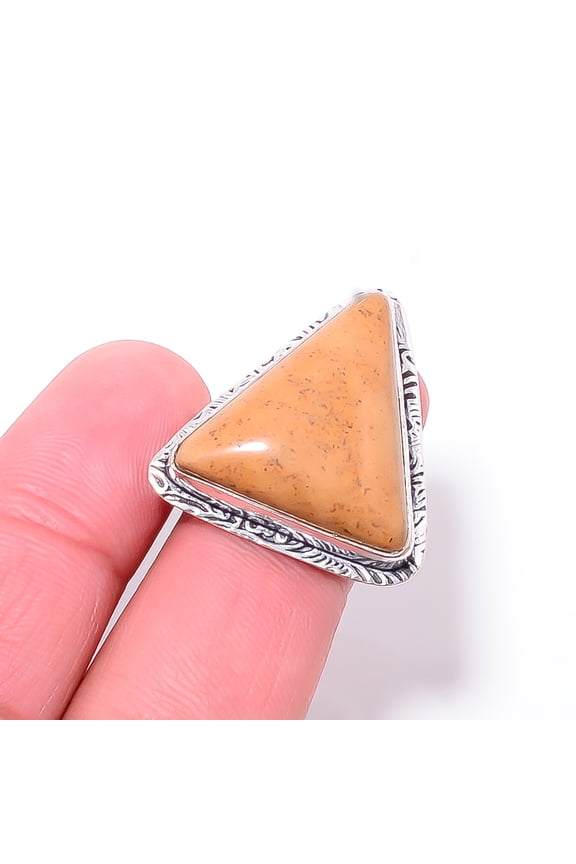 Picture Jasper - Oregon Designer Handmade 925 Sterling Silver Ring S.8 R3521