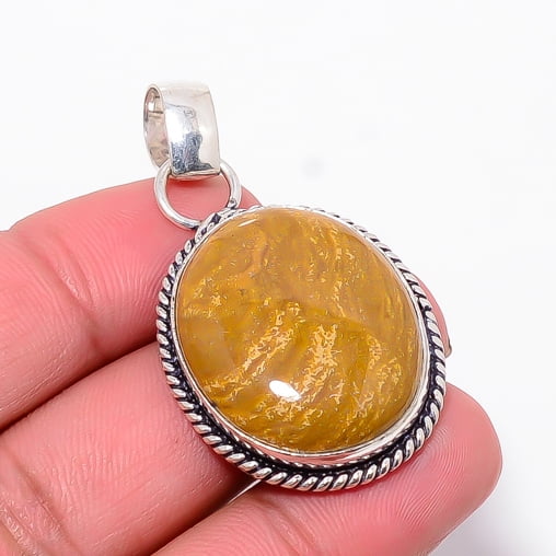 Picture Jasper - Oregon Handmade 925 Sterling Silver Pendant 1.95" P3167