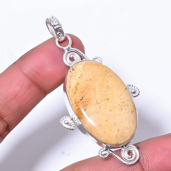 Picture Jasper - Oregon Handmade 925 Sterling Silver Pendant 2.34" P3273