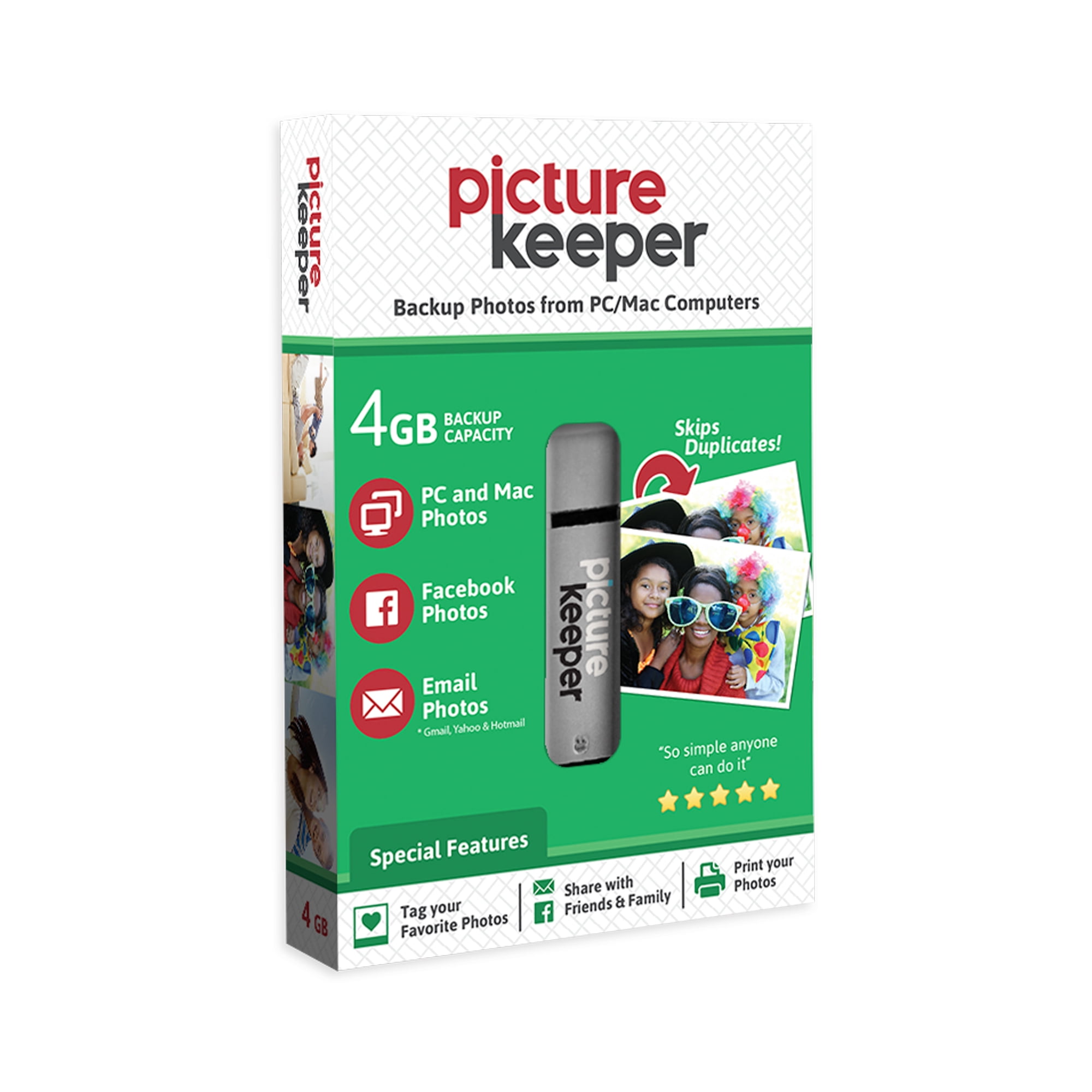 Picture Keeper Portable Flash Drive Photo Backup USB Drive 4GB