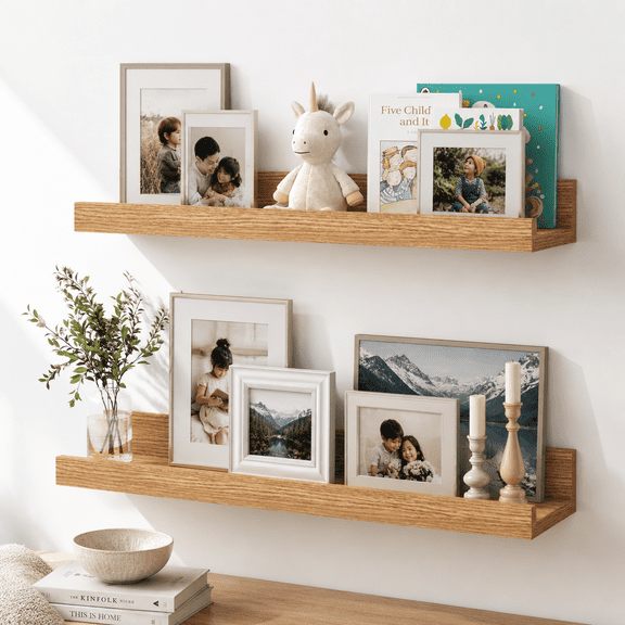 Picture Ledge Sh 16 Inch Floating Shelves 4.3in Deep 2 Pack