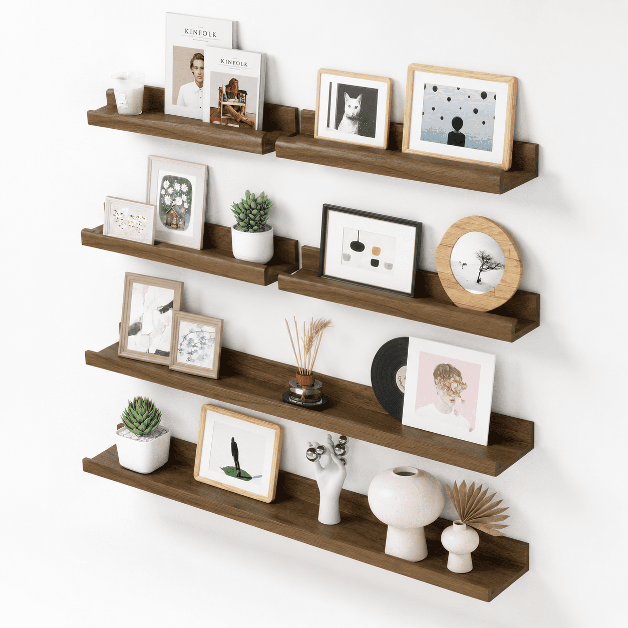 Picture Ledge Sh Floating Shelves For Wall Decor Walnut 630'' - Walmart.com