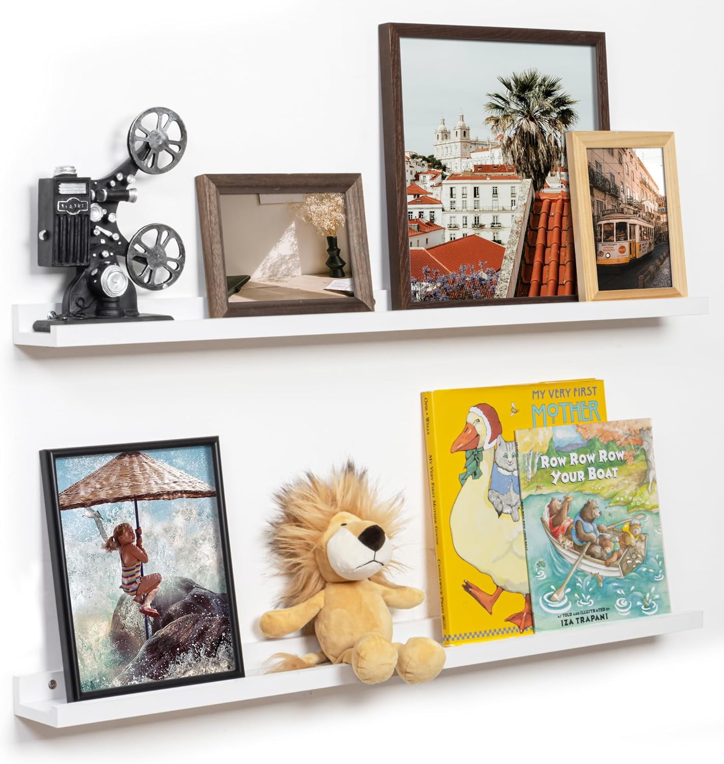 Picture Ledge Shelf, Floating Shelves Set of , Large Nursery Book ...