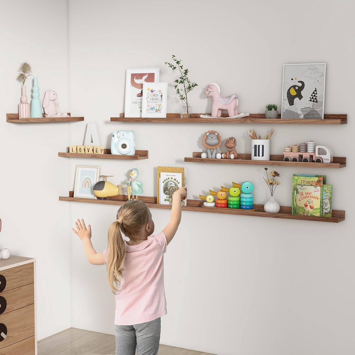 Picture Ledge Shelf, Floating Shelves Set of 2, 48 Inches Long Large ...