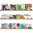 thumbnail image 1 of Picture Ledge Shelf Wall Ledge Floating Shelves for Photo Frames Kids Book Shelves Wall Mounted Burnt Wall Display Shelf Wooden Frame Ledge 48 Inches Set of 3 Bathroom Organizer Shelves, 1 of 16