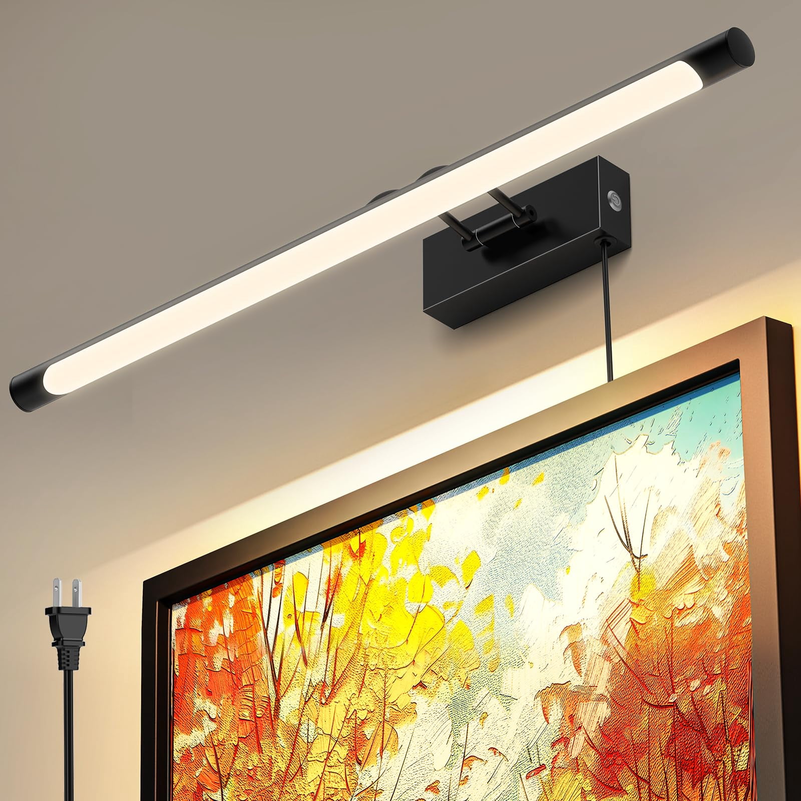 Picture Light for Wall Mural Art - 24-Inch Plug-In LED Design with On ...