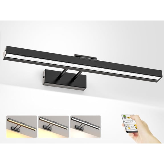 Picture Light Battery Operated, 16in Wireless Art Light for Paintings CCT Dimmable Recharging Battery Picture Light with Remote Control for Gallery Dartboard Art Bedroom Bathroom