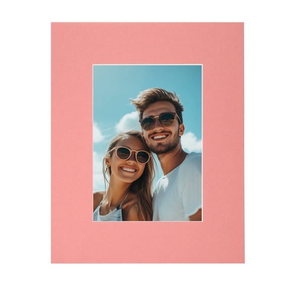 Uxcell 1Pcs Picture Mat 8"x10" Bevel Cut Frame Mattes for Display Art Measuring Pink