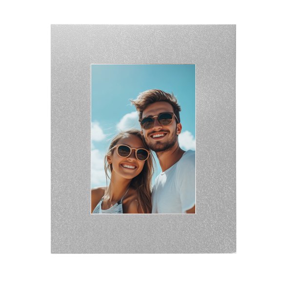Uxcell 1 Sets Picture Mat 8"x10" Bevel Cut Frame Mattes with Backing for Display Art Measuring Gray