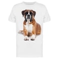 thumbnail image 1 of Picture Of Boxer Dog Lying T-Shirt Men -Image by Shutterstock, Male XX-Large, 1 of 2