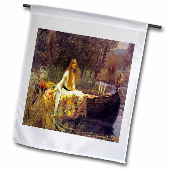 3dRose, Picture Of Fairytale Painting By Waterhouse, 12 x 18 inch Garden Flag