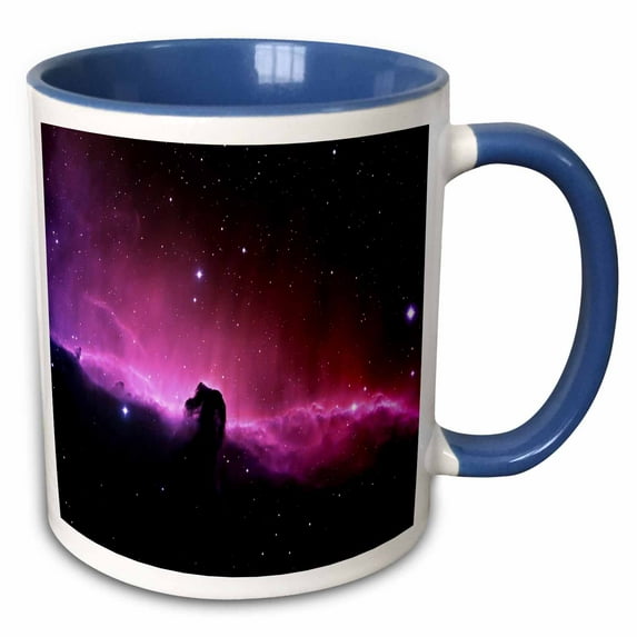 3drose, Picture of Horsehead Nebula Taken by Nasa, 15oz Two-tone Blue Mug