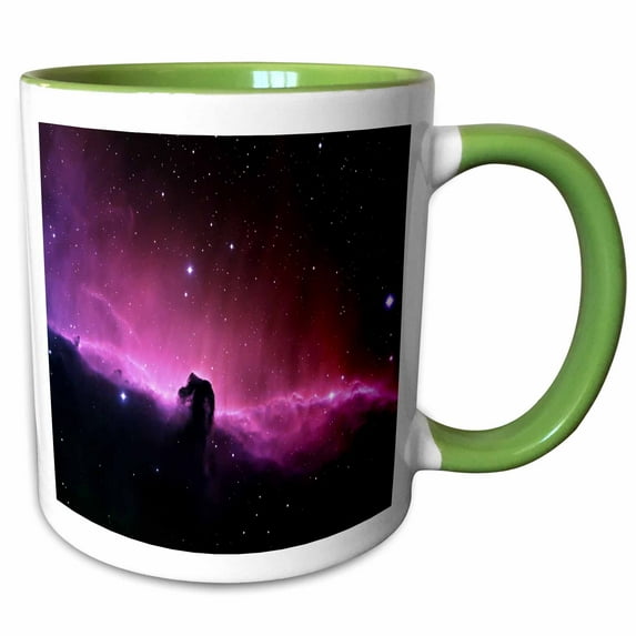 3drose, Picture of Horsehead Nebula Taken by Nasa, 15oz Two-tone Green Mug