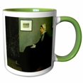 thumbnail image 1 of 3drose, Picture of Very Famous 1872 Painting Whistlers Mother, 11oz Two-tone Green Mug, 1 of 6