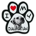thumbnail image 1 of Picture Paws | Dog Paw Shaped Magnets: I Love My Dalmatian | Car Magnet, 1 of 1