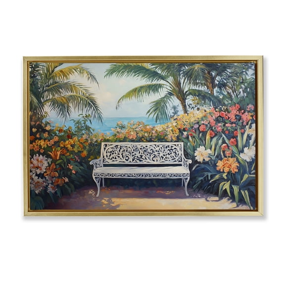 Stupell Industries Picture Perfect Tropics Gold Framed Floater Canvas Wall Art, design by Franklyn Gregory