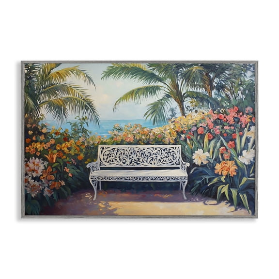 Stupell Industries Picture Perfect Tropics Gray Framed Giclee Art, design by Franklyn Gregory