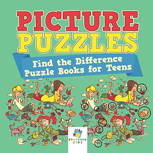 Pre-Owned Picture Puzzles Find the Difference Puzzle Books for Teens Paperback