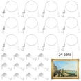 thumbnail image 1 of Picture Rail Hanging System, Adjustable Picture Hanging Wire Kit with Hooks, Art Picture Display Kit for Wall Picture, Exhibition, Art Gallery(24 Pcs, 2 Meter), 1 of 7