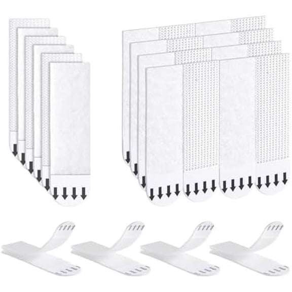 Picture Strips Heavy Duty, 15-Pairs(30 Strips) Medium Adhesive Hook and Loop Mounting Tapes Free No Nails Picture Hangers for Frame Poster Strips Christmas Decorations