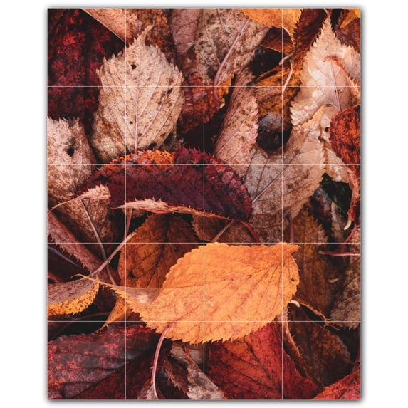 Picture-Tiles.com: Autumn Ceramic Tile Wall Mural WAL500004-45S. 17"W x 21.25"H using (20) 4.25" x 4.25" Ceramic Tiles-Satin Finish