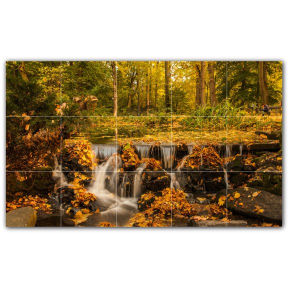 Picture-Tiles.com: Autumn Ceramic Tile Wall Mural WAL500008-53XL. 60"W x 36"H using (15) 12" x 12" Ceramic Tiles-Satin Finish