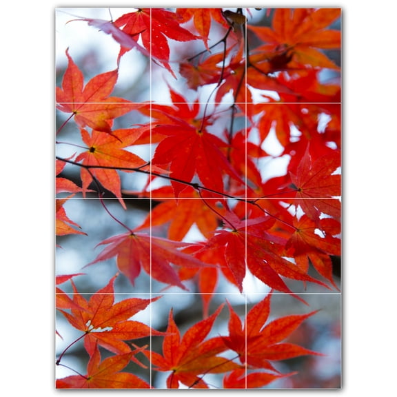 Picture-Tiles.com: Autumn Ceramic Tile Wall Mural WAL500016-34M. 18"W x 24"H using (12) 6" x 6" Ceramic Tiles-Satin Finish