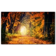 Picture-Tiles.com Autumn Ceramic Tile Wall Mural WAL500022-53XL. 60"W x 36"H using 15 12" x 12" Ceramic Tiles-Satin Finish