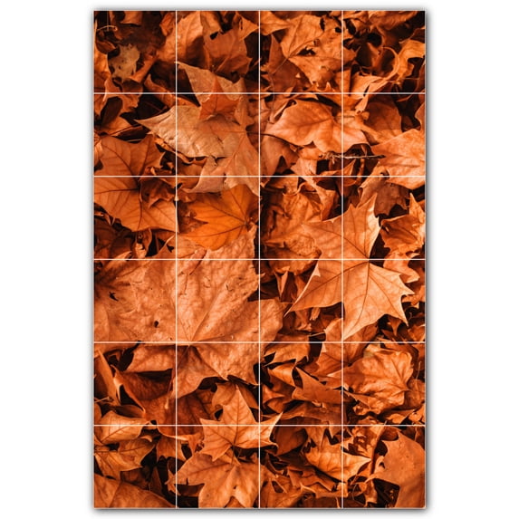Picture-Tiles.com: Autumn Ceramic Tile Wall Mural WAL500032-46XL. 48"W x 72"H using (24) 12" x 12" Ceramic Tiles-Satin Finish