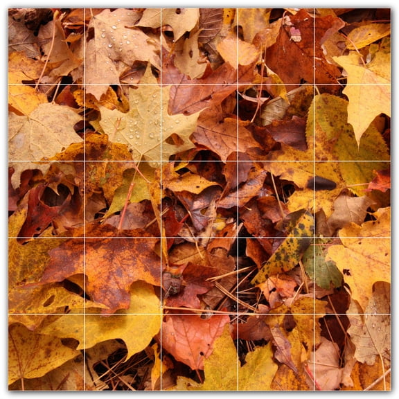 Picture-Tiles.com: Autumn Ceramic Tile Wall Mural WAL500038-55M. 30"W x 30"H using (25) 6" x 6" Ceramic Tiles-Satin Finish
