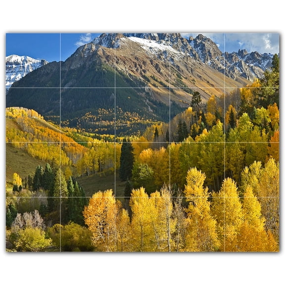 Picture-Tiles.com: Autumn Ceramic Tile Wall Mural WAL500039-54L. 40"W x 32"H using (20) 8" x 8" Ceramic Tiles-Satin Finish