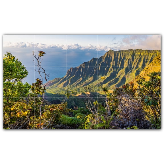 Picture-Tiles.com: Beach Ceramic Tile Wall Mural WAL500049-53L. 40"W x 24"H using (15) 8" x 8" Ceramic Tiles-Satin Finish