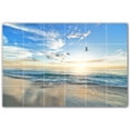 thumbnail image 1 of Picture-Tiles.com: Beach Ceramic Tile Wall Mural WAL500060-64S. 25.5"W x 17"H using (24) 4.25" x 4.25" Ceramic Tiles-Satin Finish, 1 of 3