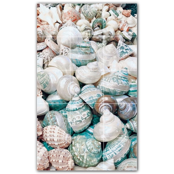 Picture-Tiles.com: Beach Ceramic Tile Wall Mural WAL500076-35M. 18"W x 30"H using (15) 6" x 6" Ceramic Tiles-Satin Finish