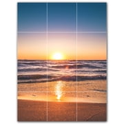 Picture-Tiles.com Beach Ceramic Tile Wall Mural WAL500096-34M. 18W x 24H using 12 6 x 6 Ceramic Tiles-Satin Finish