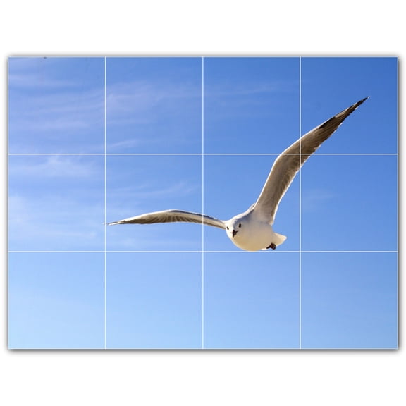 Picture-Tiles.com: Bird Ceramic Tile Wall Mural WAL500198-43M. 24"W x 18"H using (12) 6" x 6" Ceramic Tiles-Satin Finish