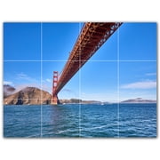 Picture-Tiles.com Bridge Ceramic Tile Wall Mural WAL500248-43M. 24W x 18H using 12 6 x 6 Ceramic Tiles-Satin Finish