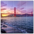 thumbnail image 1 of Picture-Tiles.com: Bridge Ceramic Tile Wall Mural WAL500275-55S. 21.25"W x 21.25"H using (25) 4.25" x 4.25" Ceramic Tiles-Satin Finish, 1 of 3