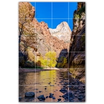 Picture-Tiles.com: Canyon Ceramic Tile Wall Mural WAL500324-46S. 17"W x 25.5"H using (24) 4.25" x 4.25" Ceramic Tiles-Satin Finish